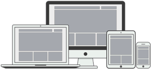 Illustration von Devices zur Veranschaulichung responsive Webdesign